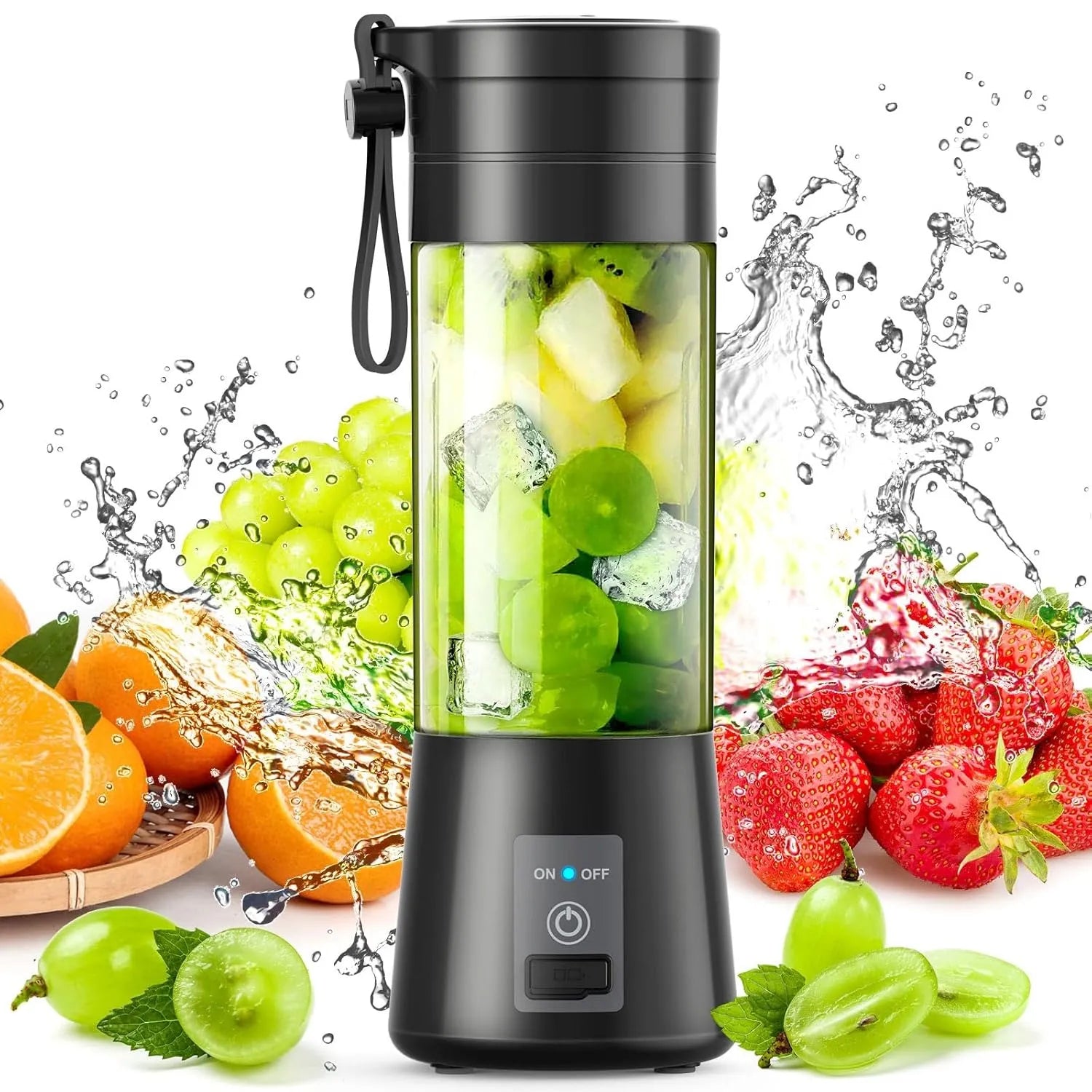 Juicer Blender 6 Blades USB Portable 380ml Mini Fruit Bottle Juicer Small Blender