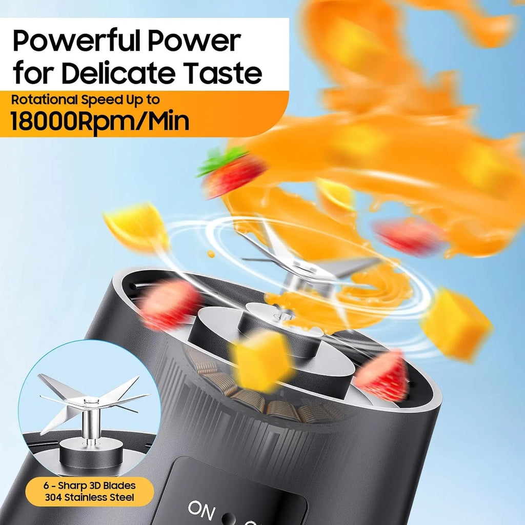 Juicer Blender 6 Blades USB Portable 380ml Mini Fruit Bottle Juicer Small Blender